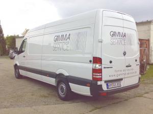 Gamma-Service-Transporter-Sprinter Beschriftung
