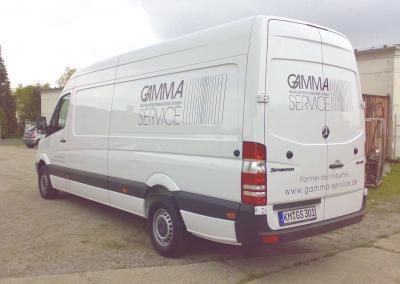 Gamma-Service-Transporter-Sprinter Beschriftung