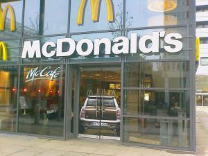 243-McDonald-Prager Straße-Mini Tuer Aufkleber