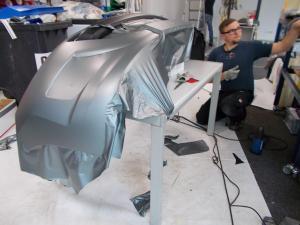 489-carwrapping autofolie matt spoiler kleben dresden