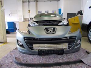 489-carwrapping autofolie spoiler grau matt