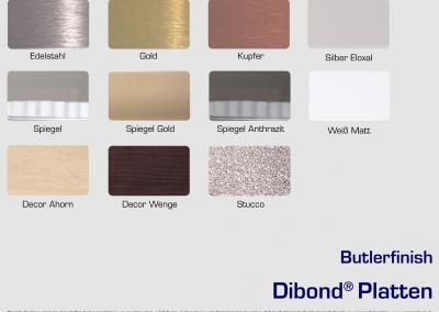 Farben-Dibond-Butlerfinish Platten