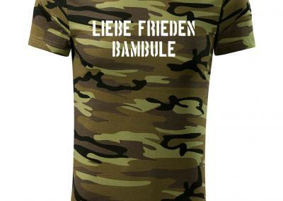 T_Shirt Camouflage liebe frieden bambule-Jagdshirt-Tarnshirt-Armeeshirt