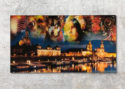 602-Leinwanddruck-Wandbild-Indianer in Dresden