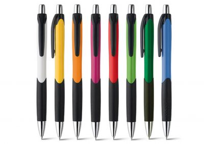 Kugelschreiber-Dresden-Plastik-gelb-weiss-orange-pink-rot-gruen-blau