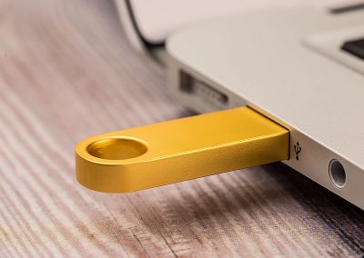 USB-Stick-Thalia-Gold-Chrom-Werbemittel-Werbedruck-Gravur