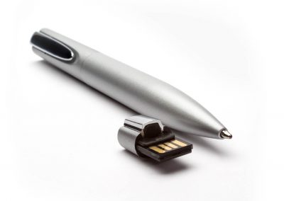 USB-Pen-Aluminium-Parker-Kugelschreiber-Stick-Werbeartikel-silber