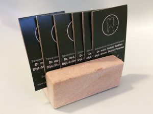 Kartenhalter-Sandstein-Visitenkarten-Kuvert-Notizzettel-Box-Halter
