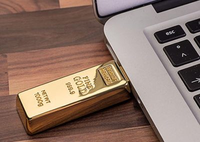 Gold-Barren-USB-Stick-Werbeartikel-Giveway-Gravur