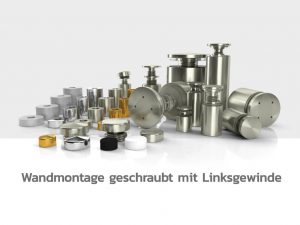 Schilderbefestigung-Schildhalter-Abstandshalter-Edelstahl-Wandmontage-Linksgewinde