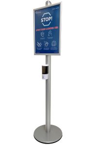 Spender-mit-Sensor-Coronavirusschutz-Klapprahmen-Plakat-DIN-A2-frame-Infostaender-852