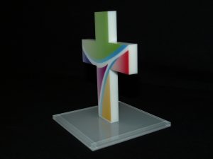 530-Acrylkreuz-Aufsteller-Figur-Kirche-Kreuz