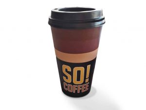 3-D-Figur-Plastik-Werbefigur-Kaffeebecher-Kaffee-to-go