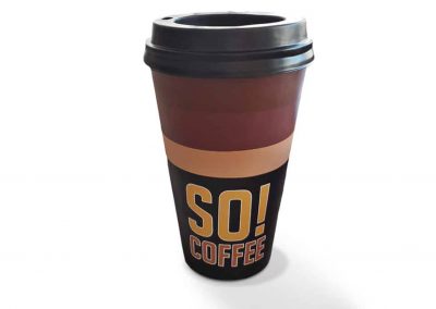 3-D-Figur-Plastik-Werbefigur-Kaffeebecher-Kaffee-to-go