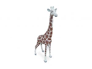 3-D-Figur-Tier-Plastik-Giraffe-klein-einfarbig