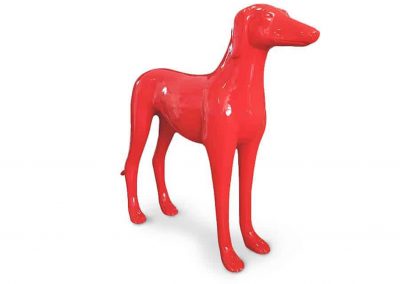 3-D-Figur-Tier-Plastik-Windhund-Dekofigur-Kunstobjekt-rot-110x94cm-mittelgross