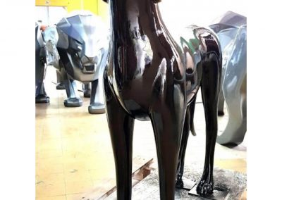 3-D-Figur-Tier-Plastik-Windhund-Dekorationsfigur-Aufsteller-Kunststoff