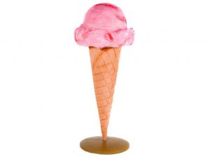 3-D-Werbefigur-Werbeaufsteller-Dekorationsfigur-Plastik-Eistuete-1-Eiskugel