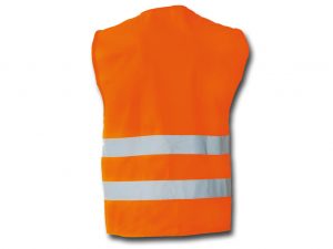 Wegas-fashion-Warnweste-Signal-Neon-Orange-zwei-Reflexstreifen-Klassiker-Ruecken