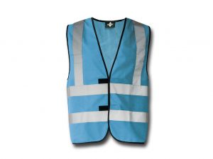 Wegas-fashion-Warnweste-hell-blau-Vier-Reflexstreifen