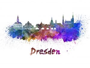 Bild-Skyline-Silhouette-Dresden-Kunst-Gemaelde-kuenstlerisch-gemalt