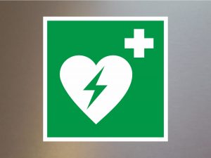 Aufkleber-Schild-Rettungszeichen-weiss-Defibrillator-E010