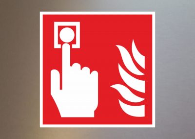 Rettungsschild-Aufkleber-Brandschutzkennzeichen-Brandmelder-F005