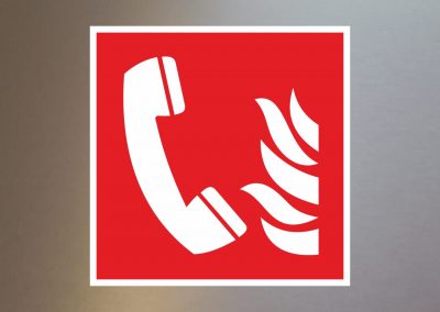 Rettungsschild-Aufkleber-Brandschutzkennzeichen-Brandmeldetelefon-F006