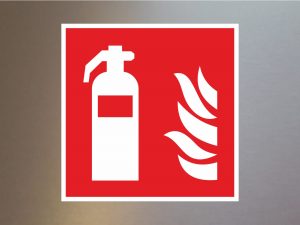 Rettungsschild-Aufkleber-Brandschutzkennzeichen-Feuerloescher-F001