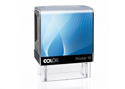 Colop-Stempel-Printy-Printer10-schwarzes-Gehaeuse-blau-blue