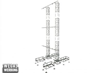 Bauschild-Aufsteller-Stahl-Baustelleneinrichtung-Schildaufsteller-Stecksystem