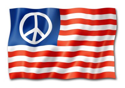 USA-Flagge-Fahne-Aufkleber-Sticker-Peace-Frieden