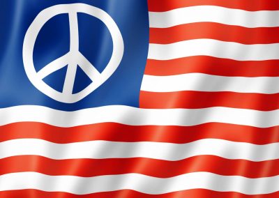 USA-Flagge-Fahne-Aufkleber-Sticker-Peace-Frieden-Logo