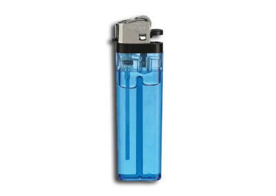 Feuerzeug-TOM-Classic-Reibrad-blau transparent-Werbeanbringung-Druck