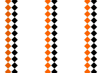 Vogelschutzfolie-birdsafe-Rautenraster-orange-schwarz