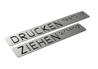 Edelstahlschild-taktil-Chromstahlschild-Brailleschrift-druecken-ziehen