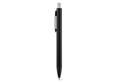 Kugelschreiber-Aluminium-Soft-schwarz-matt-Chrome-silber