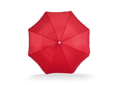 Sonnenschirm-140cm-rot-silber-Werbeschirm-8-teilig