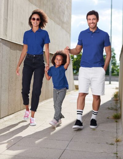 Polohemd-Herren-Damen-Kinder-Pique-Poloshirt