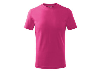 T-Shirt-Kinder-Basic-Rundhals-138-63-himbeer