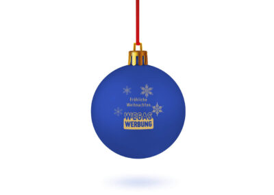 Weihnachtsbaumkugel-6cm-koenigsblau-bedrucken-Weihnachtsbaum-Schmuck-Werbedruck