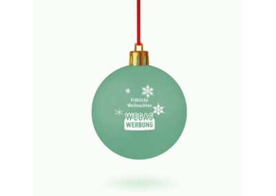Weihnachtsbaumkugel-6cm-mintgruen-Weihnachtsbaum-Schmuck-Motiv-drucken
