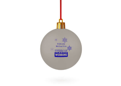Weihnachtsbaumkugel-6cm-silber-druck-Weihnachtsbaum-Schmuck-Werbedruck