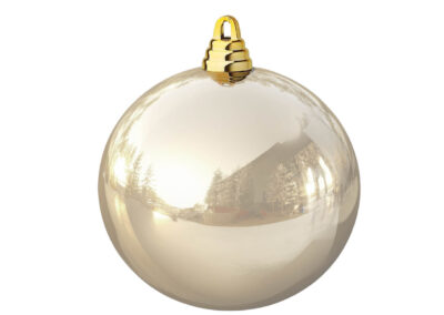Weihnachtskugel-B1-champagner-Glanz-glaenzend-10cm
