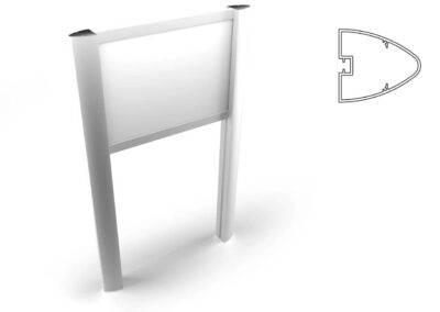 Aufsteller-Infosschild-Saeule-Profil-Delta-90x100mm