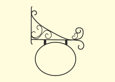 Ausleger-Schild-oval-Nostalgie-Antik-Vintage-Barock-elegant-1904