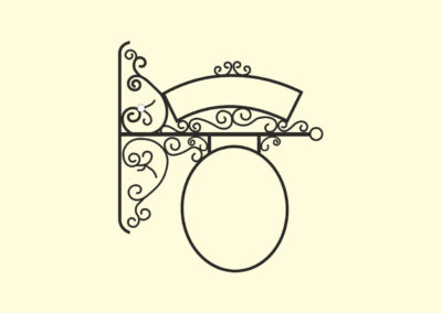 Ausleger-Schild-oval-Nostalgie-Antik-Vintage-Jugendstil-1906