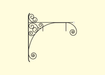 Auslegerarm-Schild-kombinierbar-Nostalgie-Antik-Jugendstil-1910