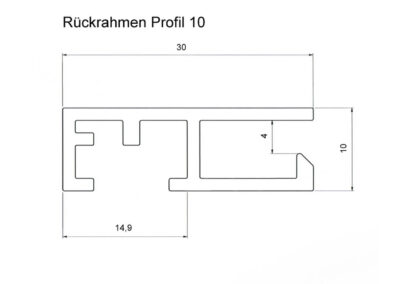 Bilderrahmen-Rueckrahmen-Profil 10-10x30mm-Skizze
