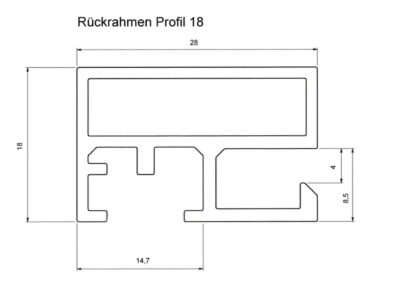 Bilderrahmen-Rueckrahmen-Profil 18-18x28mm-Skizze